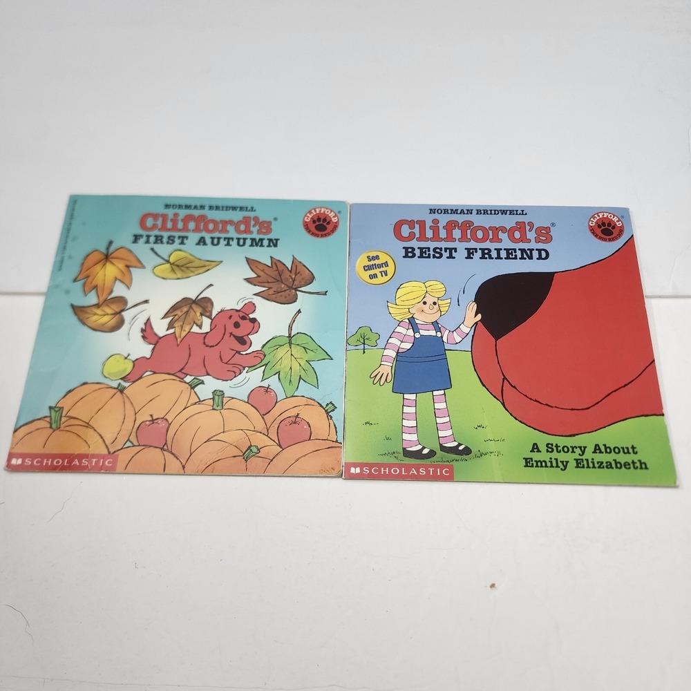 Clifford the Big Red Dog First Autumn & Best Friend Scholastic Book Lot